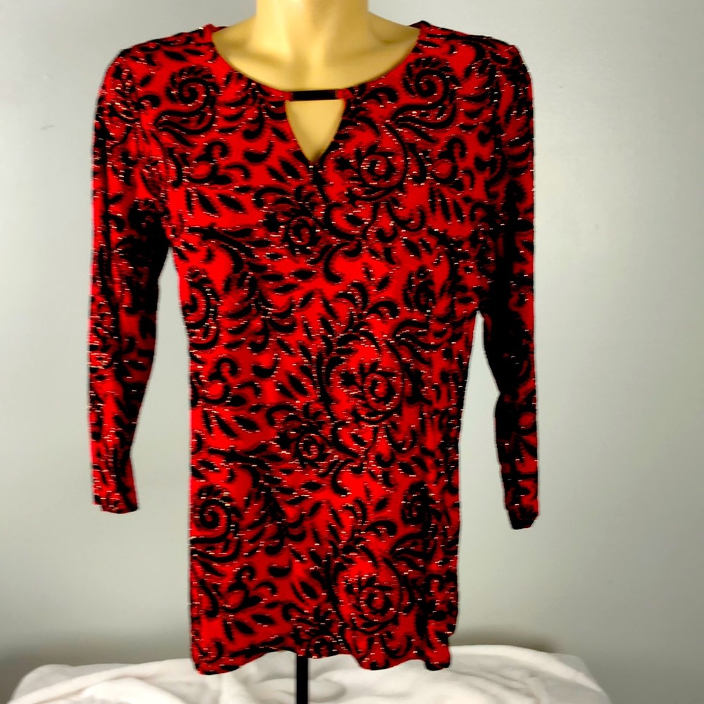 JM collection, Red, 3/4 sleeves NWT